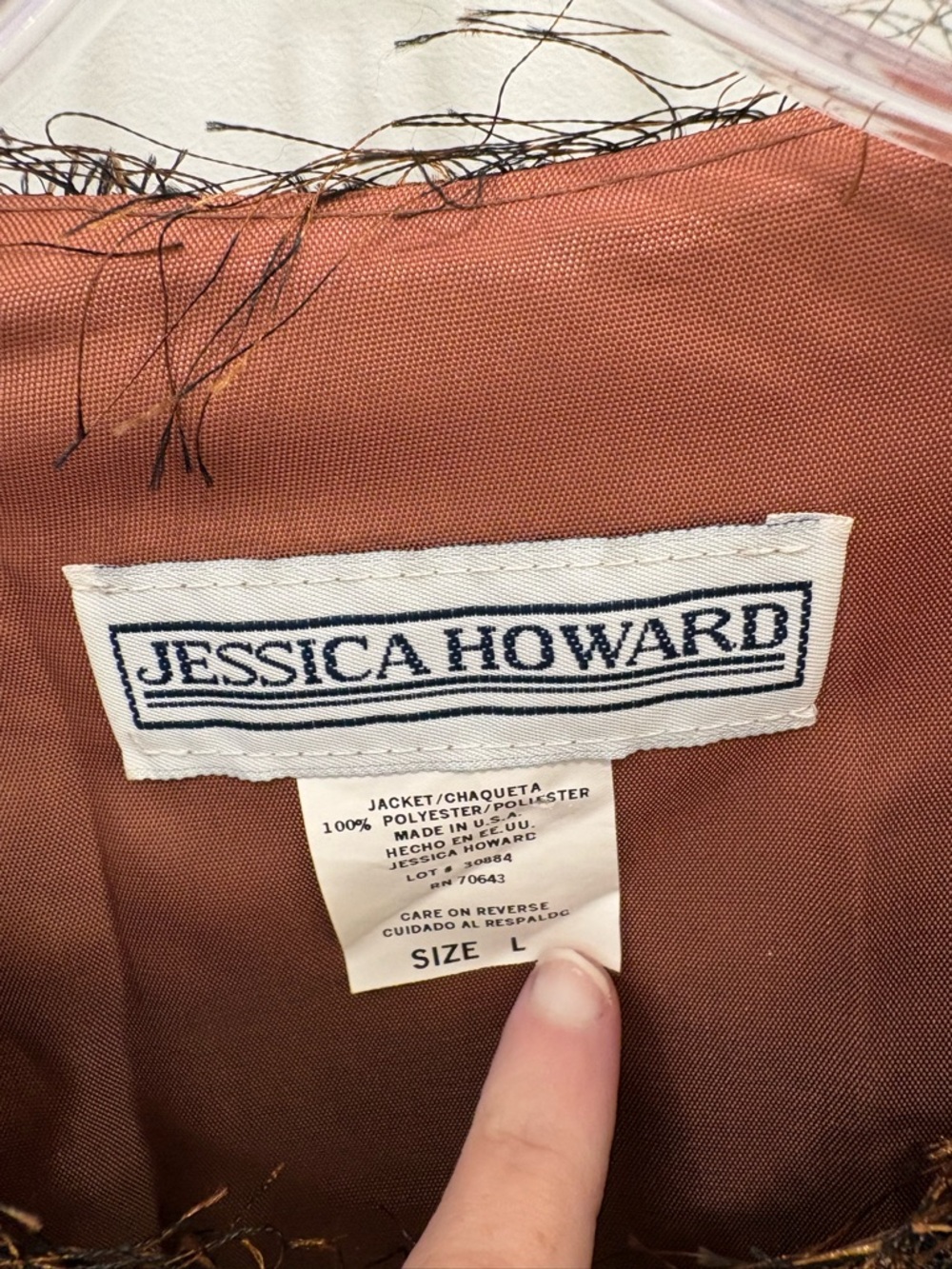 Vintage 90s Leopard Print Eyelash Fringe Jessica Howard Evening Jacket Size L - Picture 2 of 10